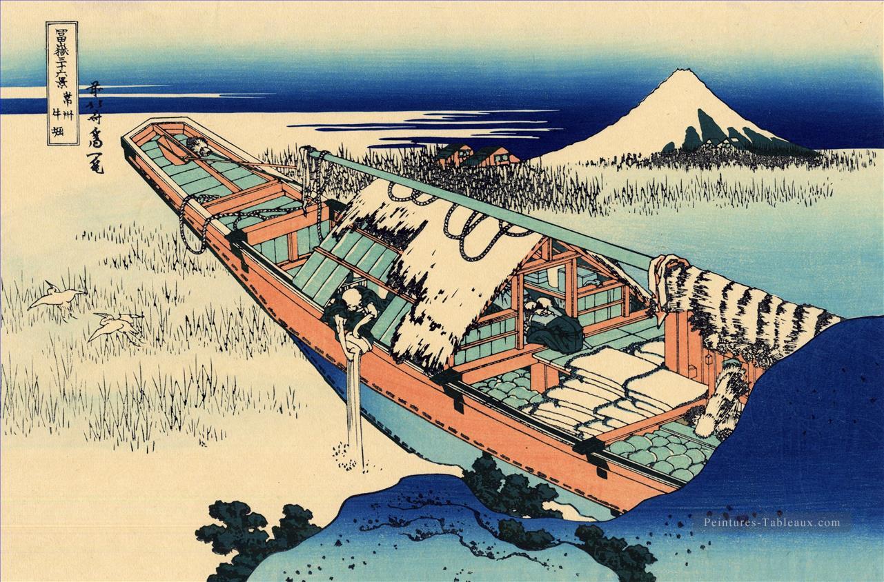 ushibori dans la province de Hitachi Katsushika Hokusai ukiyoe Peintures à l'huile